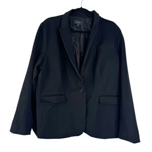 J. Crew Plus Size Career Blazer in Stretchy Cotton Black Size 20 J8062 FA18‎
